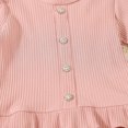 thumbnail image 5 of Lenpel Baby Clothes for Girls Toddler Fall Winter Cute Ruffle Long Sleeve Ribbed Shirts Pants 2Pcs Infant Outfits Set, 5 of 7