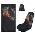 thumbnail image 2 of FOR U DESIGNS Wolf Forest Flame Print Car Seat Towel Covers for Dog Pet Washable Car Towel Cover with Storage Bag Absorbent Microfiber Towel for Workout Outdoor Sport Activities, 2 of 7