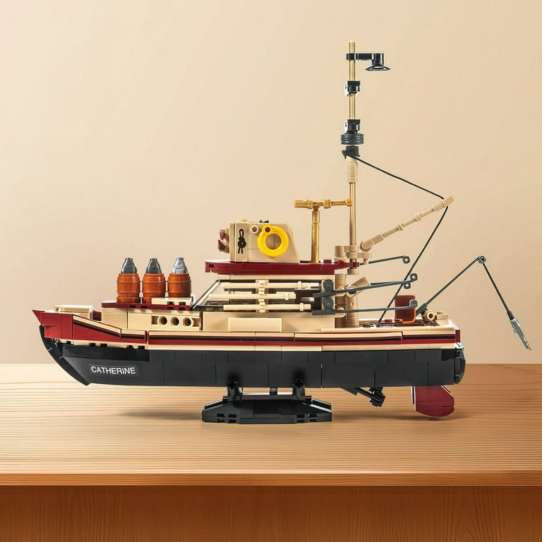 Mactano Ship Building Block Set Fishing Boat Ocean Boat House Building Kit Gift for Girl Multi Color, Size: One Size