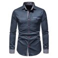 thumbnail image 2 of DPTALR Cardigan à Manches Longues pour Homme, Manteau à Boutons, Blouse Patchwork, 2 of 4
