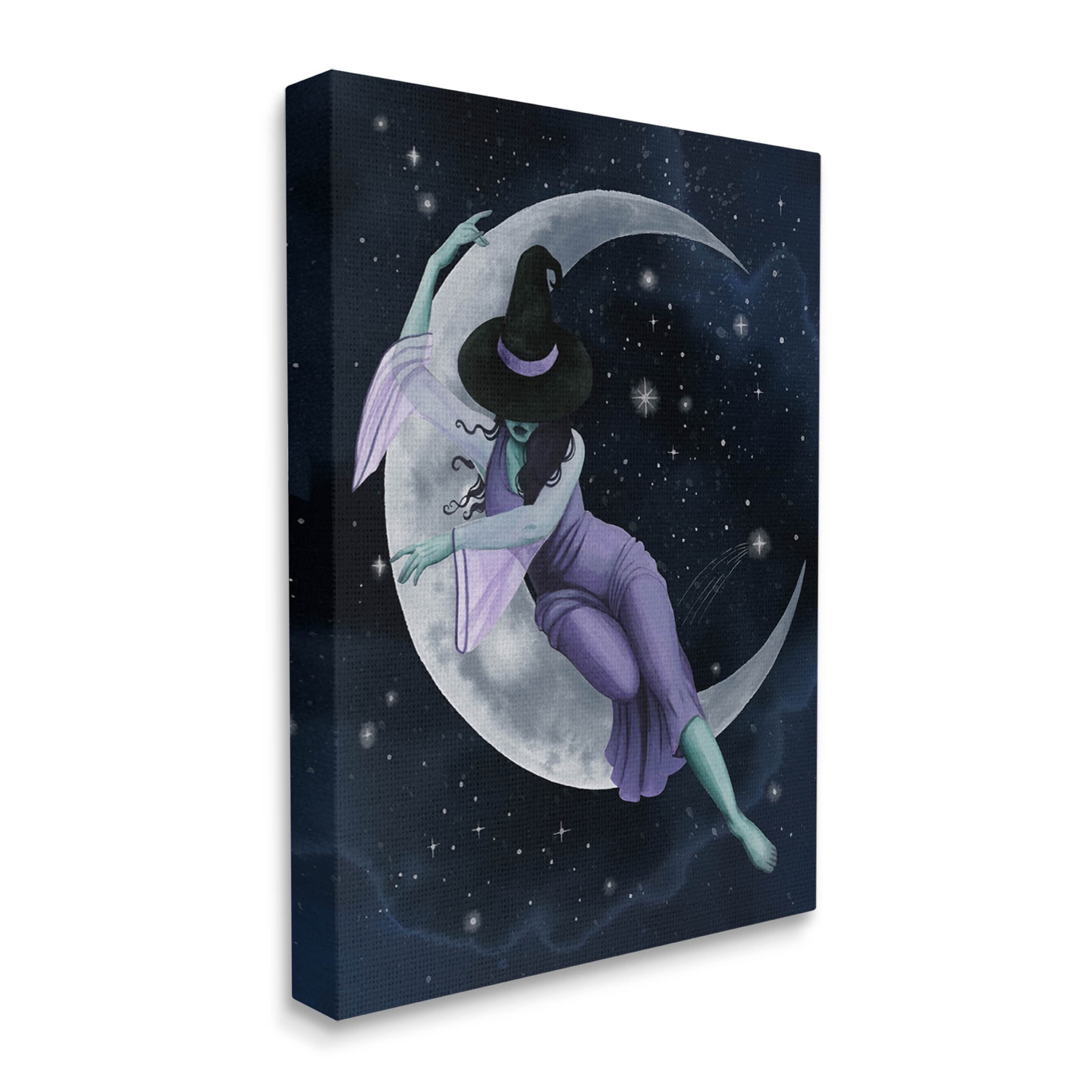 Stupell Industries Moon Witch Starry Night Sky Painting Gallery Wrapped Canvas Print Wall Art, Design by Grace Popp