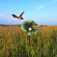 thumbnail image 4 of Metal Material Bird Bath and Feeder - 2 Pcs Flower Design Ground Stake Bird Bath for Outdoor Garden, Lawn and Yard Decoration, Attractor for Bird Lovers with Easy Installation, 4 of 5