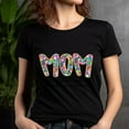 thumbnail image 5 of Women's Graphic Premium T-Shirt MOM Clothed in Gratitude Blessings Floral Letters, Berry, 3XL, 5 of 6
