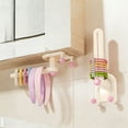 thumbnail image 6 of Wall Mounted Headband Storage Rack | Adjustable Hooks for Hair Accessories, Hair Clips, Rubber Bands, Jewelry | Flexible Plastic, Beige/Pink/Yellow | Adhesive, Space-Saving, 8.5x2.76x2.28in, 6 of 6