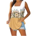 thumbnail image 1 of Puntoco Camisetas ajustadas para mujer Camiseta sin mangas estampada para mujer Top holgado, 1 of 4