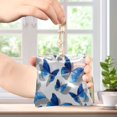 thumbnail image 4 of PU Leather Coin Purse Wallet Compact Water-Resistant Card Cases Money Organizers Blue and White Butterfly, 4 of 7