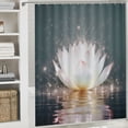 thumbnail image 6 of Fenyluxe Flower Light Reflection Pretty Shower Curtain Bathroom Decor Washable Curtain with Hooks, Sustainable Polyester Fiber Home Bathtubs Decoration 69x72, 6 of 7