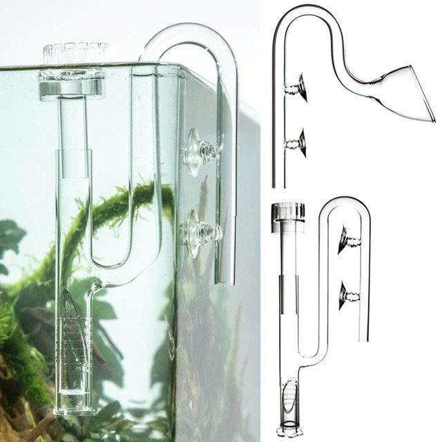 Maoww Clear Aquarium Lily Pipe Inflow Outflow Skimmer Water Tank Filter 13mm