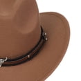 thumbnail image 5 of XZNPDUCQ Kids Sun Hat UPF 50+ Bucket Hats for Boys Girls Childrens Woolen Hat With Upturned Brim Cowboy Hat Head Accessory Solid Color Top Hat Wide Brimmed Hat, 5 of 7