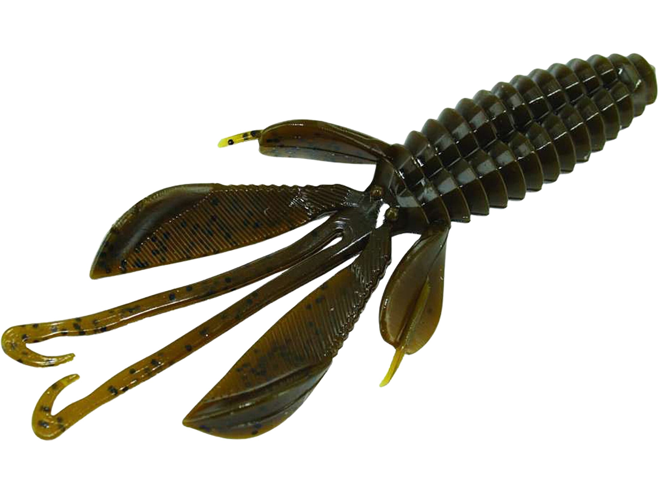 Big Bite Baits Kamikaze Swimon 4.25" Swimbaits, Green Pumpkin Flamethrower, 6-Pack - Perfect Bladed Jig Trailers
