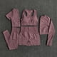 thumbnail image 2 of 2/3/5 Uds. Conjunto de Yoga sin costuras para mujer, ropa deportiva de entrenamiento, ropa de gimnasio, Top corto de manga larga, mallas de cintura alta, trajes deportivos Tan Jianjun  unisex, 2 of 2