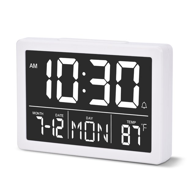 Digital Alarm Clock, 5.5" Larger Display LED Alarm Clocks with USB