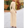 thumbnail image 2 of Conjunto de Dos Piezas para Mujer PRETTYGARDEN Top Corto y Pantalones de Pierna Ancha Beige XXL, 2 of 8