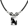 thumbnail image 1 of constelación de capricornio signo del zodiaco collar a mano colgante de cuerda de cuero Unbranded M, 1 of 3