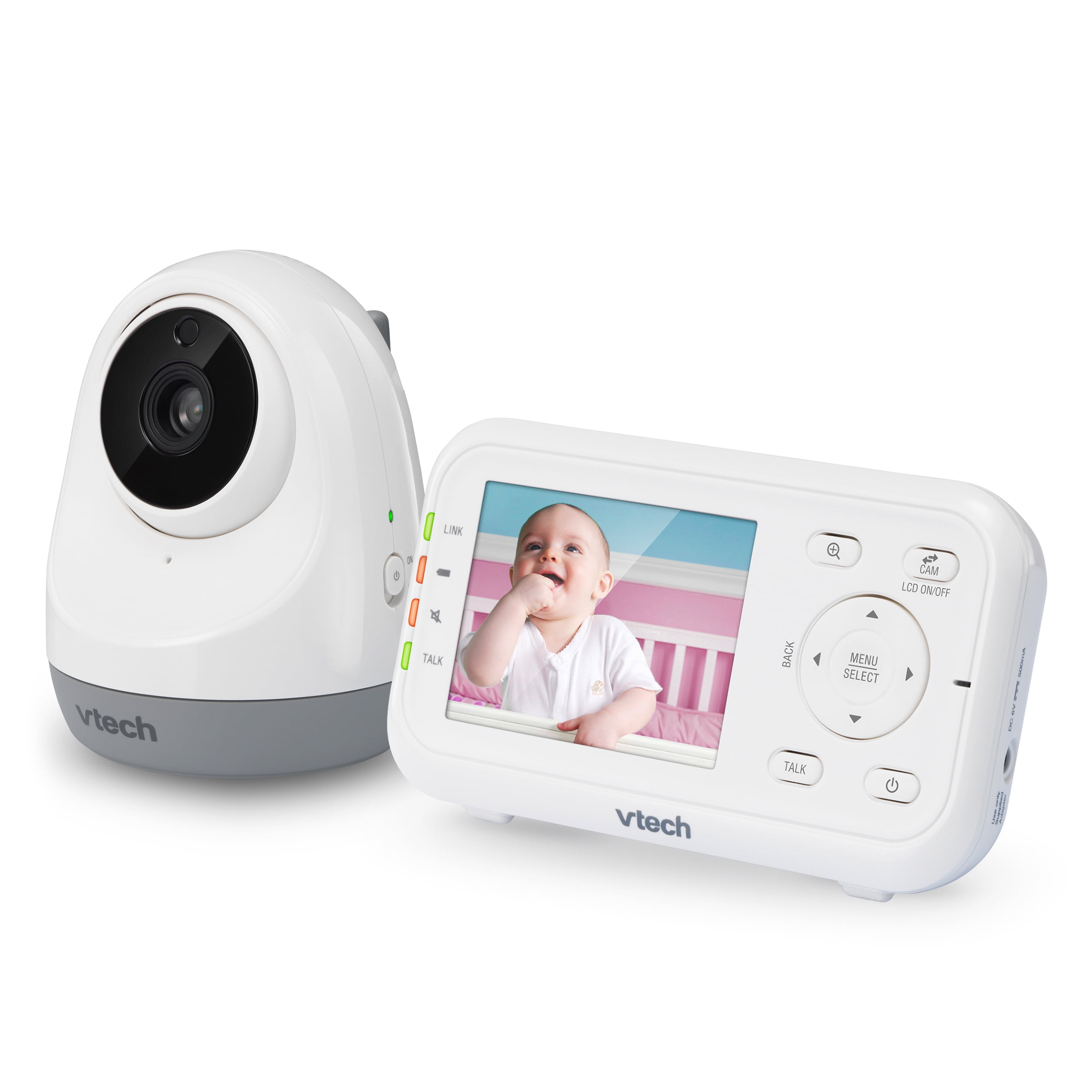 VTech 2.8” Digital Video Baby Monitor with Night Light White