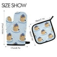 thumbnail image 2 of Yayeee Oven Mitts and Pot Holder Set of 2 Heat Resistant Kitchen Gloves Baking Hot Pad, Blueberry Pancake Pattern, 2 of 5