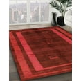 thumbnail image 3 of Ahgly Company Machine Washable Indoor Rectangle Abstract Tomato Red Area Rugs, 8' x 10', 3 of 7