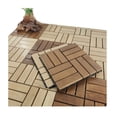 thumbnail image 6 of Ozarke DIY Wood Deck Tiles, 12 x 12 Inches Waterproof Interlocking Wood Tiles, 16 Tiles (16Sq.Ft) - Natural Color, 6 of 10