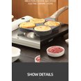 thumbnail image 5 of Sartén Tortitas, Sartén Huevos Poche de 4 Agujeros con Tapa Sartén Antiadherente de Aluminio para Desayuno Huevos Fritos Hamburguesas Panqueques, Para Estufas de Gas y Cocinas de Inducción, 5 of 5