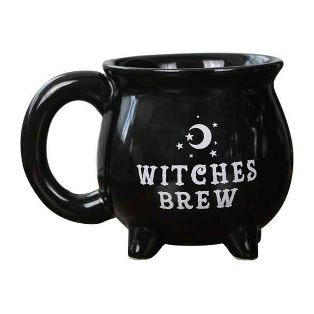 Maytalsory Witch Potion Mug, Ceramic Mug Both Hot And Cold Capacity, Durable For Outdoor And Rustic Leisure, Practical And Black 201-300ml