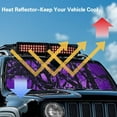 thumbnail image 4 of Uorisanigo Windshield Sun Shade, Shade Heat Shield, 52.95 in *16.14 in, Suitable for 1997-2017 Jeep Wrangler Rubicon Sahara TJ JK JKU 2/4 Doors(Purple Hunting Camo Forest), 4 of 7