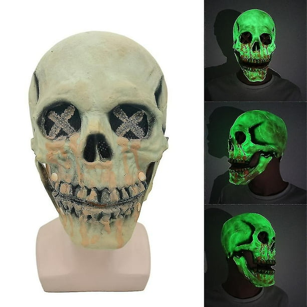 Máscara De Calavera Halloween Látex Con Mandíbula Móvil - Realista 3D, Cabeza Completa, Terrorífica Para Disfraces