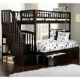 thumbnail image 2 of Bowery Hill Traditional Wood Staircase Storage Bunk Twin Over Full in Espresso, 2 of 9