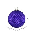 thumbnail image 2 of Vickerman 4" Purple Durian Glitter Ball Ornament, 6 per Bag, 2 of 3