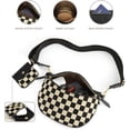 thumbnail image 3 of LHSHIDU 2 Pcs Checkered Crossbody Bags for Women Bum Bag Checkered Cross Body Sling Backpack Satchels Shoulder Wallet Purses, 3 of 7