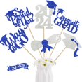 thumbnail image 2 of 24Pcs Graduation Centerpieces for Tables 2024 Graduation Centerpiece Sticks Class of 2024 Centerpiece Sticks for Graduation Table Decorations Graduation Decorations 2024 (sliver blue), 2 of 3