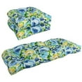 thumbnail image 3 of Blazing Needles U-Shaped Patterned Spun Polyester Tufted Settee Cushion Set (Set of 3), 3 of 3
