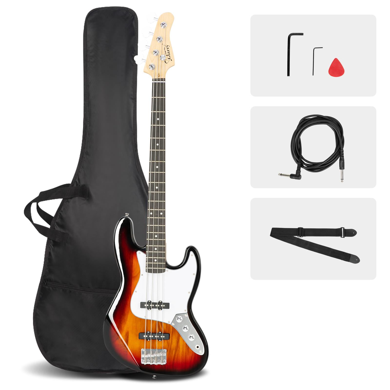 Ktaxon Burning Fire Style 4-String Electric Bass Guita