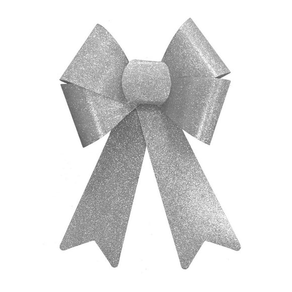 Nœud de Noël argenté Import-Creative Design en PVC