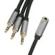 thumbnail image 1 of Cable Divisor De 3,5mm, Conductores De Cobre Estañado Hembra A Macho 1 Salida 3 Entrada Cable Divisor Estéreo PVC Para Auriculares Para Juegos Cergrey 3,5 mm 1 hembra a 3 macho, 1 of 8