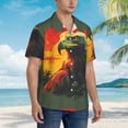 thumbnail image 3 of Sikiie Hawaiian Style Bald Eagle Print Men's Hawaiian Shirt, Summer Beach Button Pocket Short Sleeve T-Shirt,Large, 3 of 7
