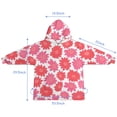 thumbnail image 7 of Pioneer Flower Floral Print Pattern Blanket Hoodies for Kids 6-13YR Oversize Wearable Blanket Hoodies for Boys Girls Teens, 7 of 7