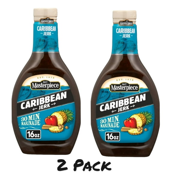 ( 2 Pack ) KC Masterpiece Caribbean Jerk Marinade, 16 Ounces