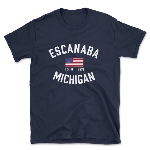 Escanaba Michigan Patriot Men's Cotton T-Shirt