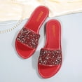 thumbnail image 4 of Censtreet Slides Sandals for Women Basic Slip On Flat Sandals Open Toe Comfort Beach Sandals Slippers for Casual Dressy Summer, 4 of 9