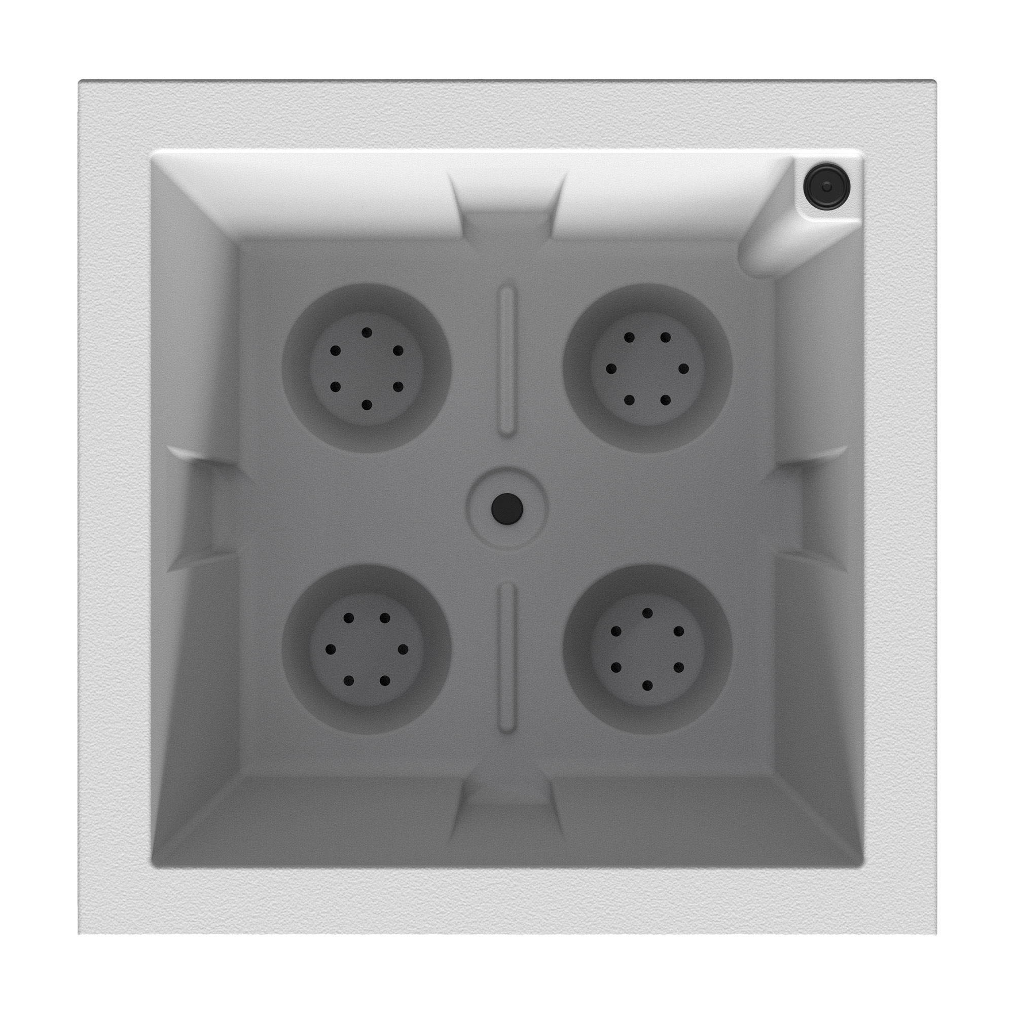 Acadia 20” x 20” x 20” Square White Self Watering Plastic Planter