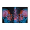 thumbnail image 4 of XMXY Area Rugs Doormat Outdoor Entrance, Water Flame Skull Print Facecloth Non-slip Floor Mat Rug for Living Room Kitchen Sink Area Indoor,72"x48", 4 of 9