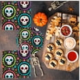 thumbnail image 4 of Day of The Dead Party Supplies Dia Des Los Muertos Skull Plates Skull Napkins Halloween Party Supplies Halloween Plates and Napkins for 16 Guests Halloween Supply Set, 4 of 4
