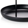 thumbnail image 1 of Serving Tray Metal Round Portable Table Top Storage Tray Simple Modern Style with Handle Black, 1 of 3