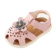 thumbnail image 4 of QISIWOLE Toddler Baby Girls Cute Flowers Shoes Hollow Out Soft Kids Non-slip Sandals rollbacks !, 4 of 5