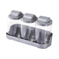 thumbnail image 2 of Caja organizadora de condimentos con tapa para botellas de especias 3 grises, 2 of 9