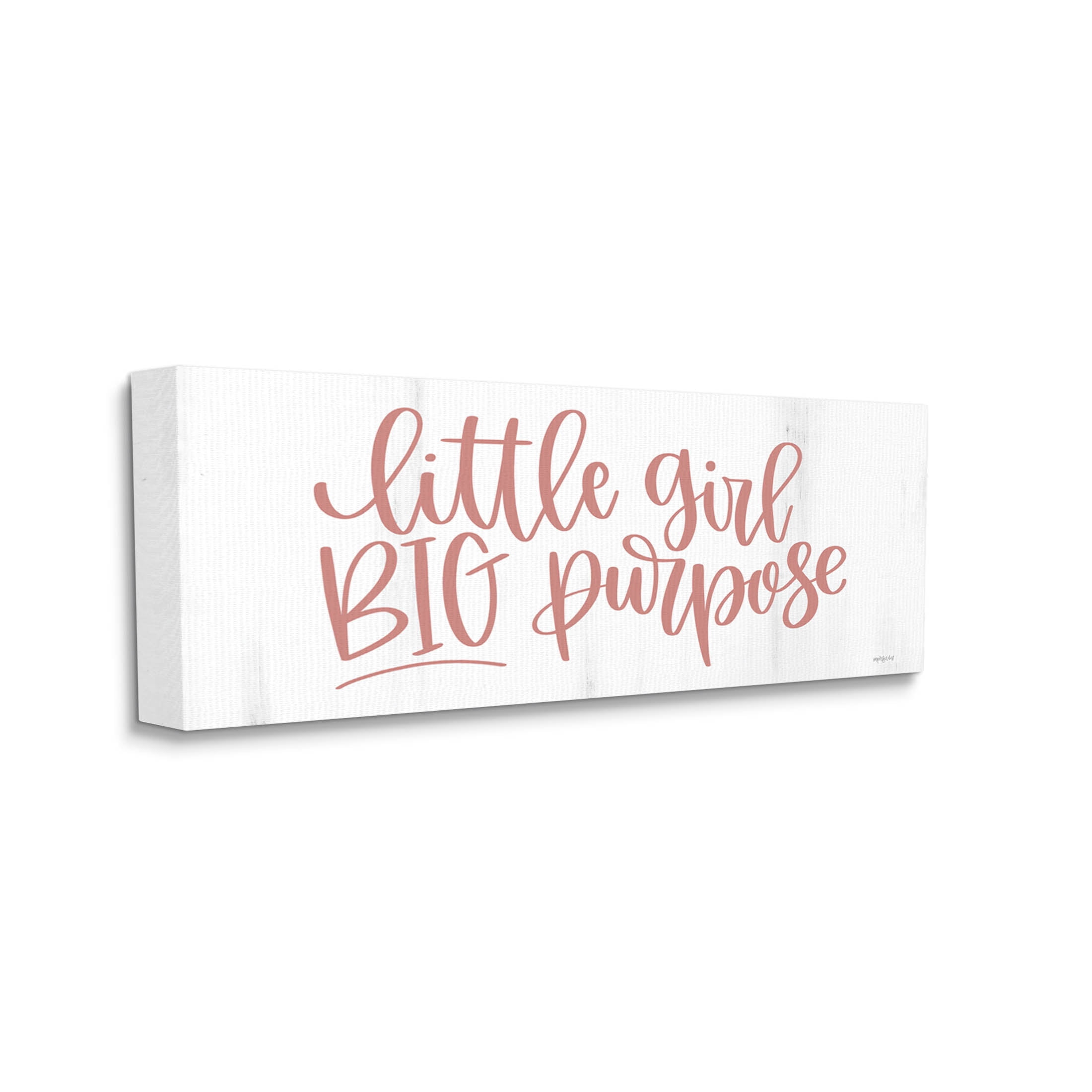 Little Girl Big Purpose Inspirational Inspirational Graphic Art Gallery Wrapped Canvas Print Wall Art