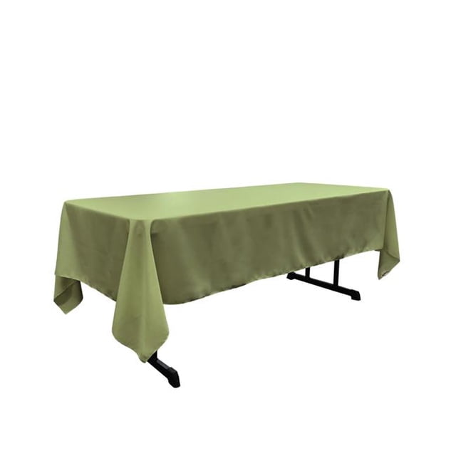 TCpop60x126-SageDrkP39 Polyester Poplin Rectangular Tablecloth, Dark Sage - 60 x 126 in.