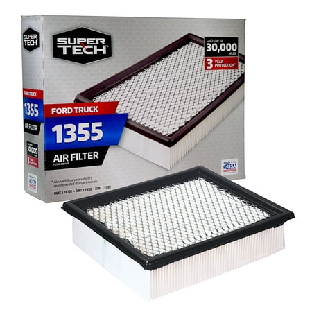 SuperTech 1355 Engine Air Filter, Replacement Filter for Ford or Ford Truck