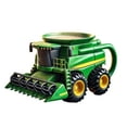 thumbnail image 1 of Taza de café con tractor artesanal de 325 ml con forma de semirremolque. Tazas vintage con equipo agrícola. Regalo creativo para amantes de la granja y los camiones., 1 of 8