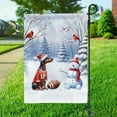 thumbnail image 3 of Hello Winter Doberman Pinscher Football Snowman Welcome Snowy Morning Garden Flag 12x18in Double Sided Doberman Dog Lover Gifts Outdoor Decor - 01012, 3 of 5